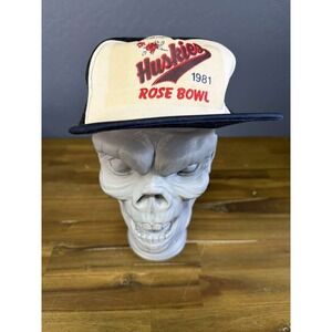 Vintage 1981 Washington Huskies Rose Bowl Trucker Hat Mesh Snapback Cap Korea